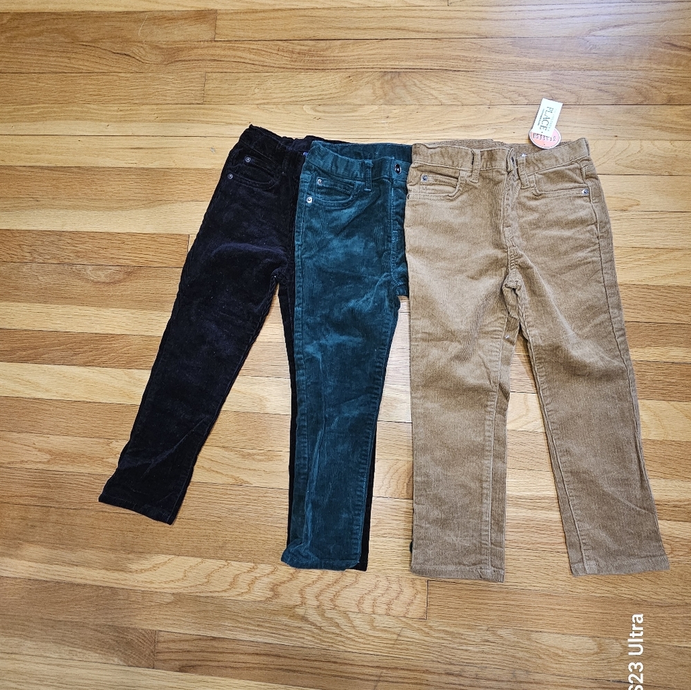 Children place boys corduroy pants,All three pants are new and only one with tag